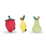 CHEWFFON Fruit Plush Squeaky Dog Toy Set