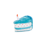 ZippyPaws Birthday Cake Plush Dog Toy - Blue