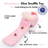 CHEWFFON Strawberry Birthday Cake Enrichment Dog Toy