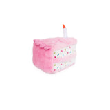 ZippyPaws Birthday Cake Plush Dog Toy - Pink