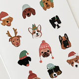 Dogs in Holiday Hats Card