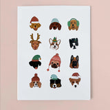 Dogs in Holiday Hats Card