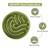 PEHOM Wave Ceramic Slow Feeder Bowl