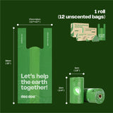 Deo Doo Eco-Friendly XL Poop Bags with Handle
