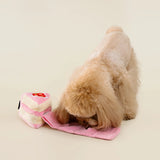 CHEWFFON Strawberry Birthday Cake Enrichment Dog Toy