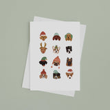 Dogs in Holiday Hats Card