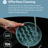 PEHOM Wave Ceramic Slow Feeder Bowl