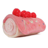 CHEWFFON Strawberry Roll Cake Dog Puzzle Toy