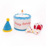 ZippyPaws Zippy Burrow Birthday Cake Enrichment Dog Toy Set