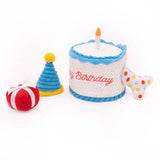 ZippyPaws Zippy Burrow Birthday Cake Enrichment Dog Toy Set