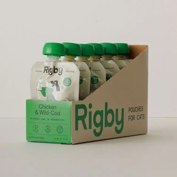 Rigby Essential Chicken & Cod Lickable Puree Pouch For Cats