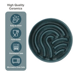 PEHOM Wave Ceramic Slow Feeder Bowl
