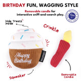 CHEWFFON Interactive Cupcake Birthday Dog Toy