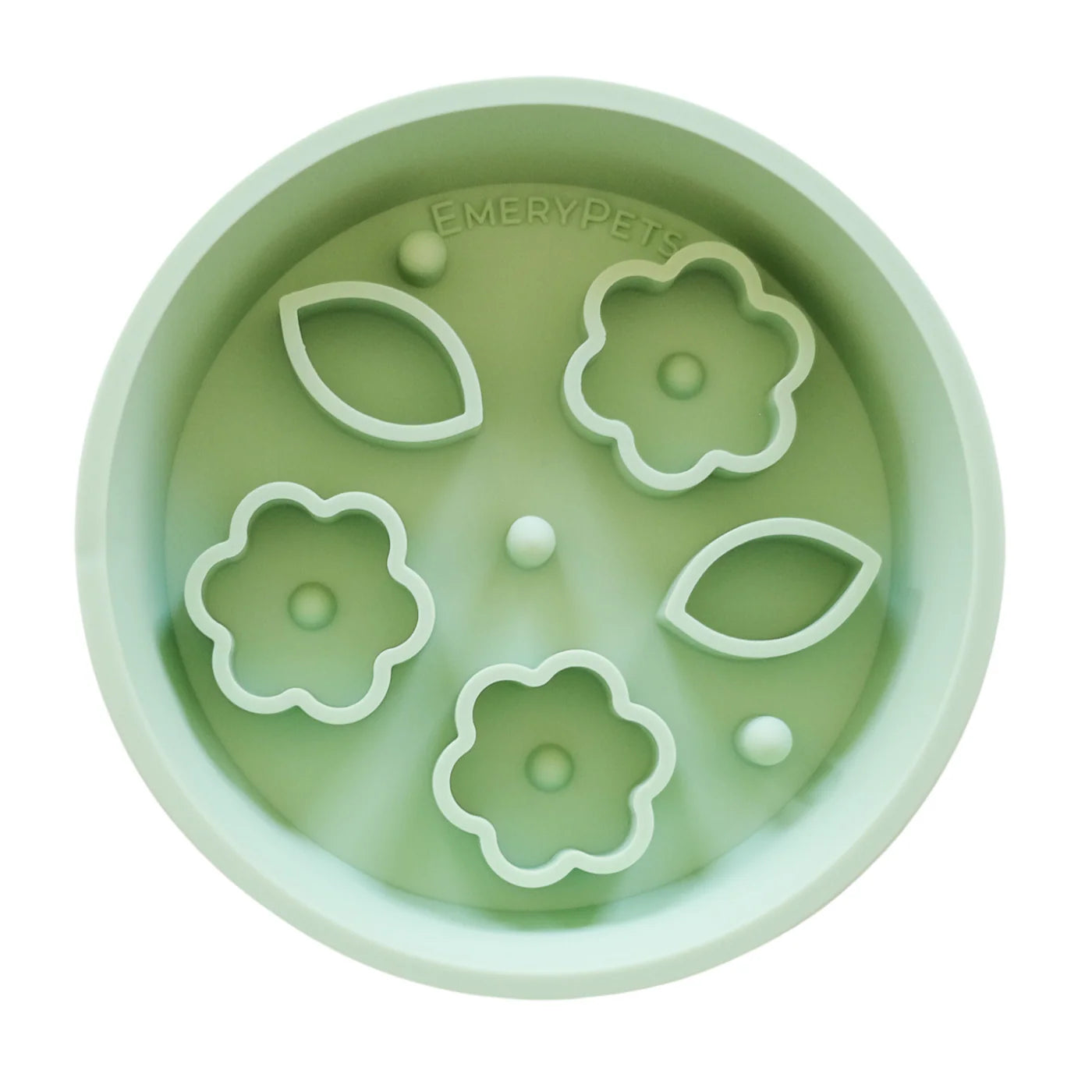 EmeryPets Flower + Leaf Slow Feeder Bowl